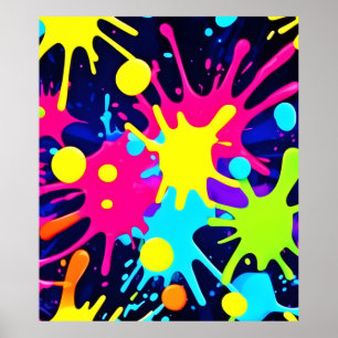 Poster Splash couleur vive