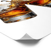 Poster Splash de WHISKY Bold argenté (Coin)