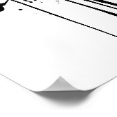 Poster Splash noir et blanc (Coin)