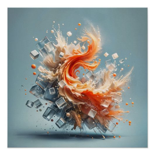 Poster Splash tropical (Devant)