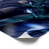 Poster Splatter | Violet et vert Fractage Art (Coin)