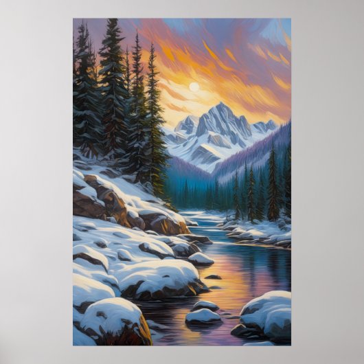 Poster Splendeur du coucher du soleil dans la solitude ne (Devant)