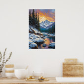 Poster Splendeur du coucher du soleil dans la solitude ne (Cuisine)