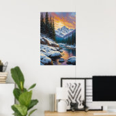 Poster Splendeur du coucher du soleil dans la solitude ne (Bureau à domicile)