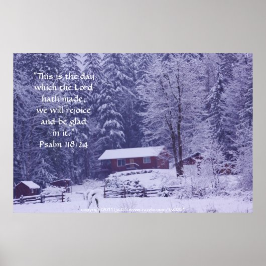 Poster Splendeur neige 3 Imprimer avec verso écriture (Devant)