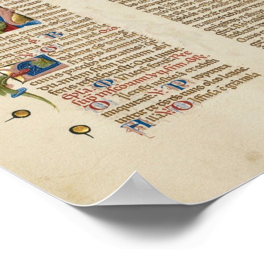 Poster Splendide manuscrit éclairé (Coin)