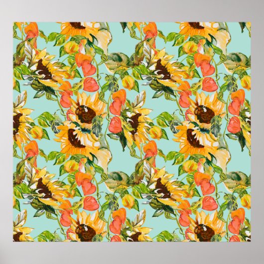 Poster Splendor d'automne : Motif de la nature sans coutu (Devant)