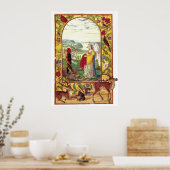 Poster Splendor Solis manuscrit 1598 Renaissance de l'âme (Cuisine)