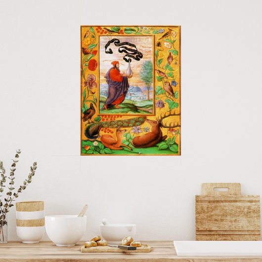 Poster Splendor Solis : Philosophe avec flacon (Cuisine)