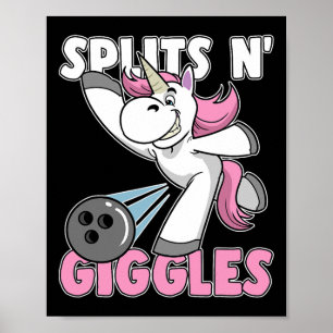 Poster Splings N' Giggles Unicorn Bowling Bowler