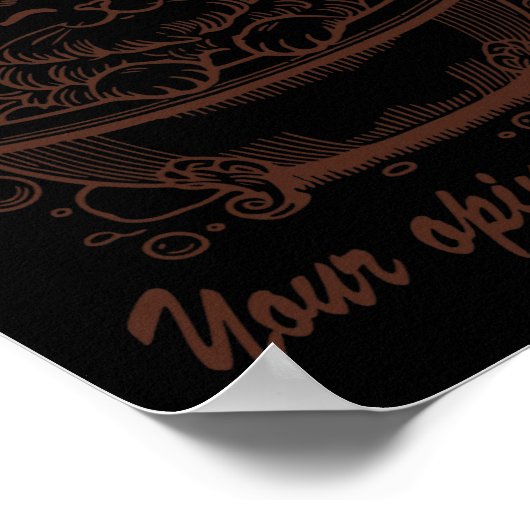 Poster Splish Splash Votre Opinion Est Trash Drôle Chat (Coin)