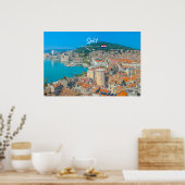 Poster Split, Croatie - Ville côtière (Cuisine)