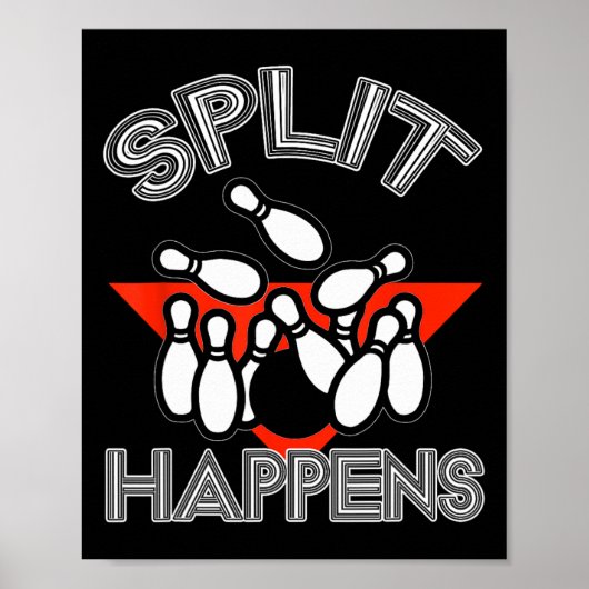 Poster Split Happings Bowling Shirt Funny Spare Ball Team (Devant)