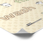 Poster Spoelspoelpenseel afvegen (Hoek)