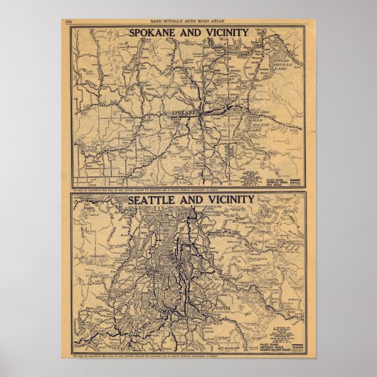 Poster Spokane, Seattle (Devant)