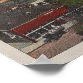 Poster Spokane, WA - Vue Skyline du centre-ville (Coin)