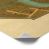 Poster Spokane Washington 1905 Antique carte panoramique (Coin)