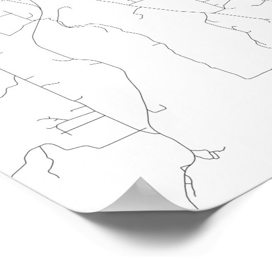 Poster Spokane, Washington (noir sur blanc) (Coin)