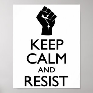 Poster Spol Gardez Le Calme Et Résistez À Un Symbole Poli