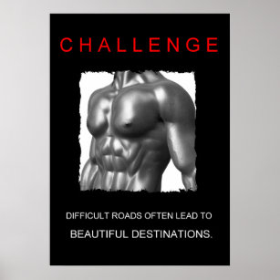 Poster sport achievement motivational challenge