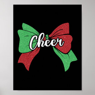 Poster Sport Cheer Coquette Arc Vert Rouge Cheerleader Ch