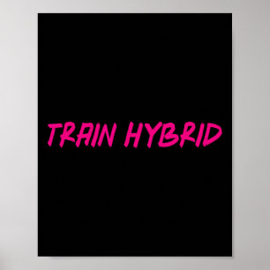 Poster Sport hybride de course à pied et de musculation B