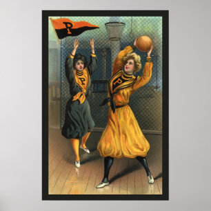 Poster Sports Anciens, Équipe de Basket-ball Féminin en M