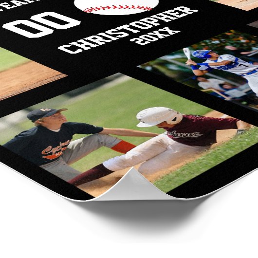 Poster Sports Baseball Kids Photo Collage (Coin)
