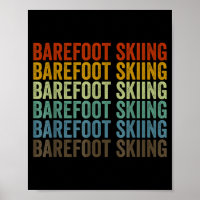 Sports de ski pieds nus rétro