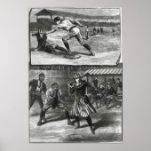 Poster Sports d'époque, équipes de baseball féminines vic (Devant)