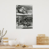 Poster Sports d'époque, équipes de baseball féminines vic (Cuisine)