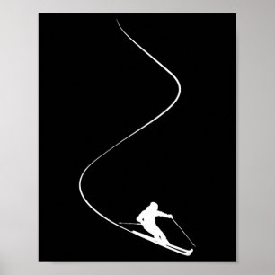 Poster Sports d'hiver de ski amateur de skieur