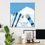 Poster Sports d'hiver extrêmes<br><div class="desc">Voici notre poster "Winter Extreme Sports Mountain Adventure", une oeuvre d'art étonnante qui capture le coeur des sports d'hiver sur fond de montagne enneigée. Que vous soyez un passionné d'adrénaline ou simplement un admirateur des grands espaces, cette affiche ajoutera une explosion d'excitation et d'énergie dans n'importe quel espace. 🏂 **Snowboard**...</div>