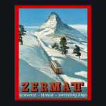 Poster Sports d'hiver vintages, Ski Suisse, Zermatt<br><div class="desc">Sports d'hiver vintages,  Ski Suisse,  Zermatt</div>
