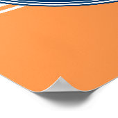 Poster Sports Jersey Blue and Orange Stripes Nom Numéro (Coin)