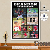 Poster Sports Nuit Senior 11 Photo Collage Personnalisé