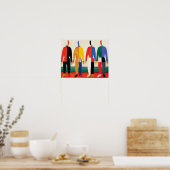 Poster Sportsmans par Kazimir Malevich (Cuisine)