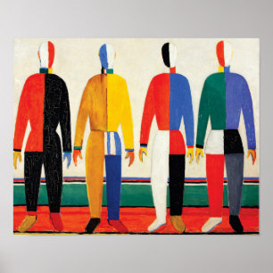Poster Sportsmans par Kazimir Malevich
