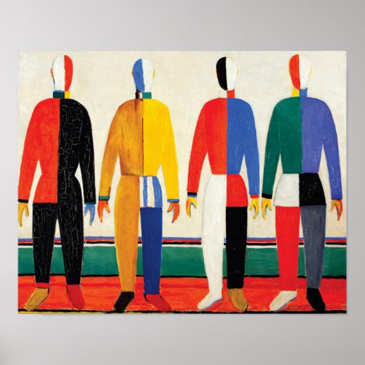 Poster Sportsmans par Kazimir Malevich (Devant)