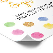 Poster Spot Arc-en-ciel 1er Anniversaire Panneau personna (Coin)