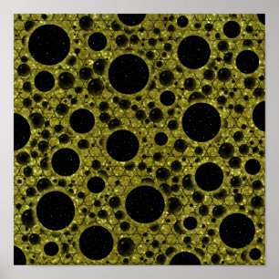 Poster Spots de bulles spatiales - Parties scintillant Go