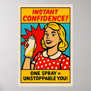 Poster Spray de confiance instantanée - Pop Art Emaîtrise