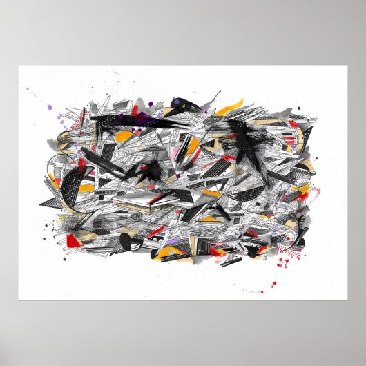 Poster Spray géométrique (Devant)