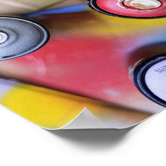 Poster Spraycans colorés (Coin)