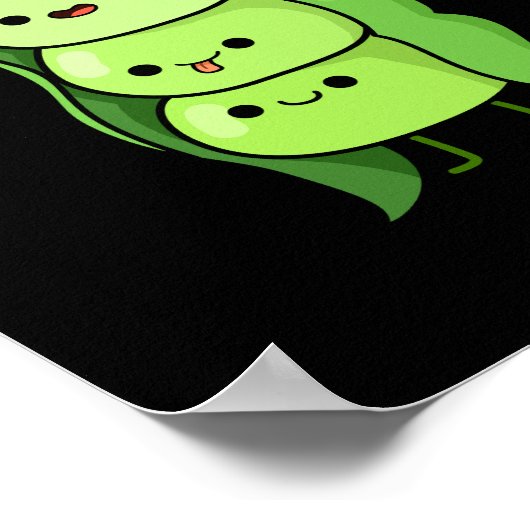 Poster Spread Hap-pea-ness Funny Peas Pun Dark BG (Coin)