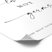 Poster Spread Love Not Germs Sanitizer Station Mariage (Coin)