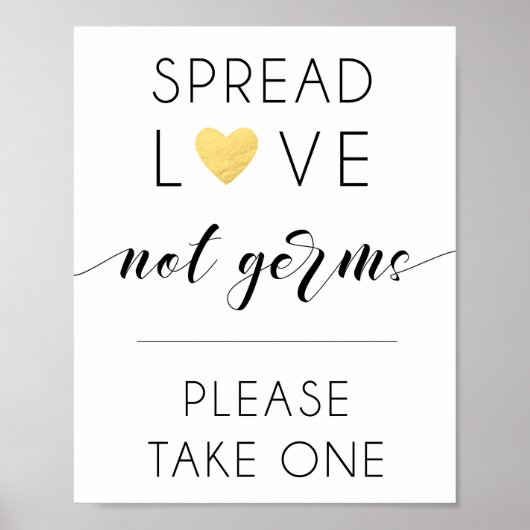 Poster Spread Love not germs signe (Devant)