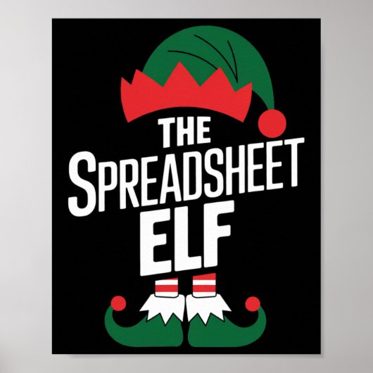 Poster Spreadsheet Elf Group Matching Family Christma (Devant)