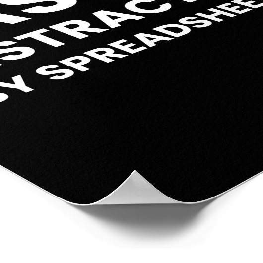 Poster Spreasheets Drôle Comptable Dit (Coin)