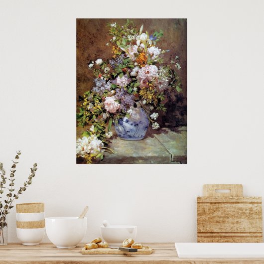 Poster Spring Bouquet by Renoir Fine Art Print (Cuisine)